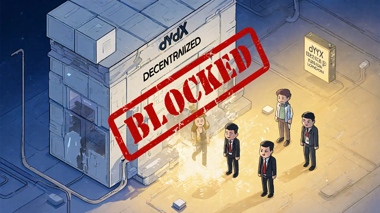 dYdX ограничивает доступ в страны, несмотря на заявления о децентрализации