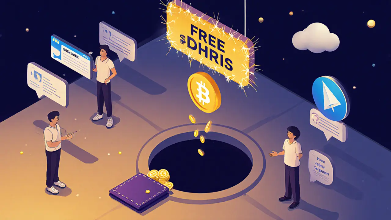 Мошенническая ловушка с обещанием бесплатных токенов SPHRI, в对比 с легитимными действиями пользователей.