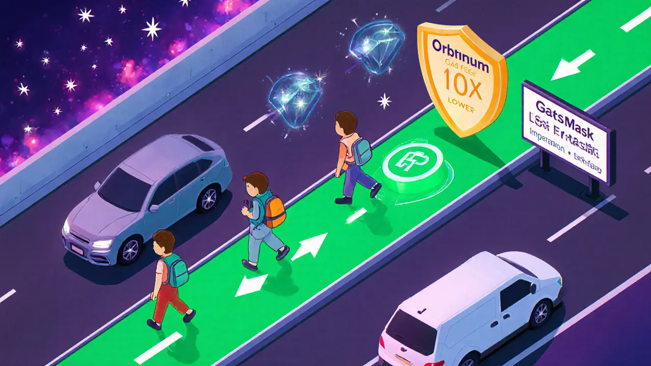 Изометрическая иллюстрация: три дорожки для ликвидности — Ethereum, Arbitrum и Optimism — пользователи выбирают быструю и дешевую.