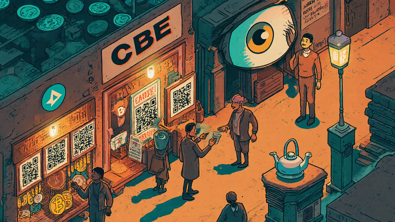 Тайный криптовалютный рынок в тени каирских улиц: люди обменивают биткоины через Telegram, скрываясь от надзора ЦБ.