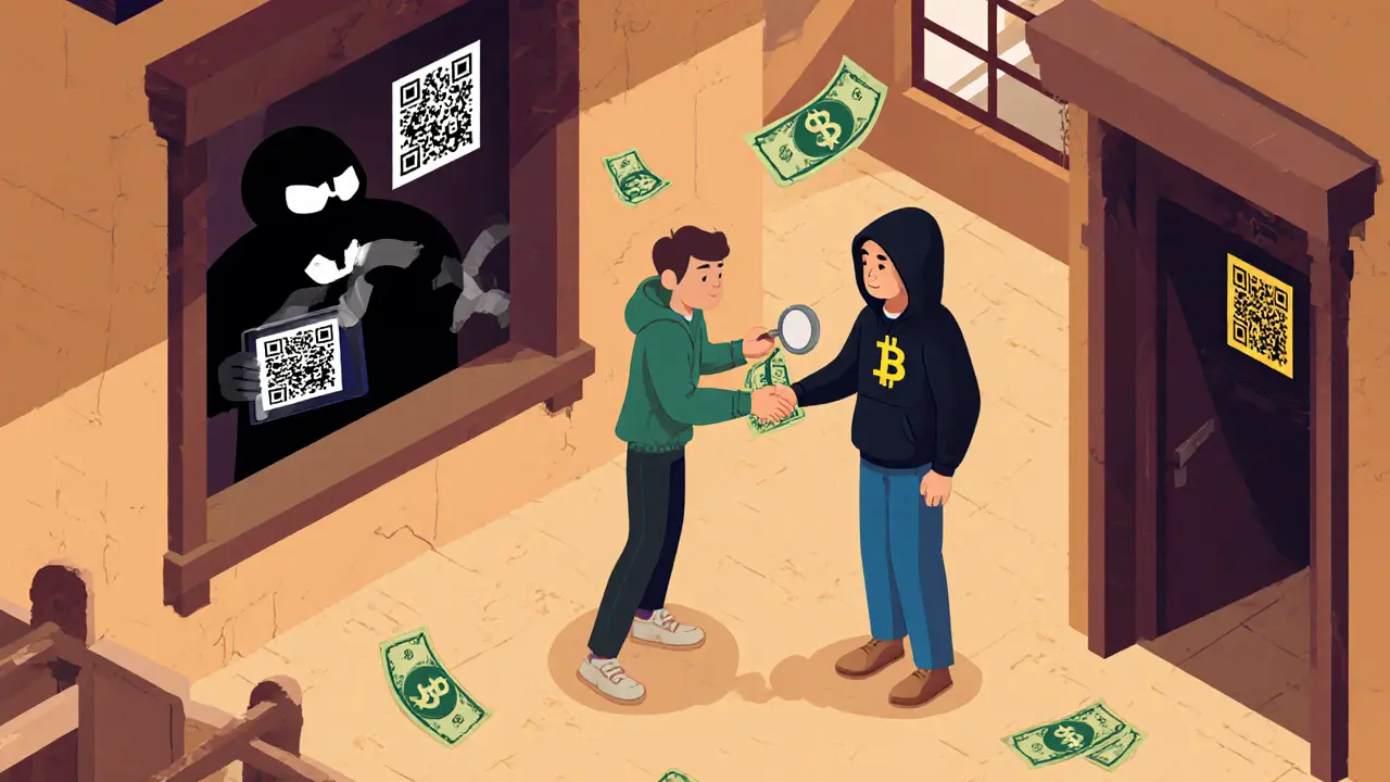 Тайная сделка с криптовалютой на улице Каира под наблюдением банка.