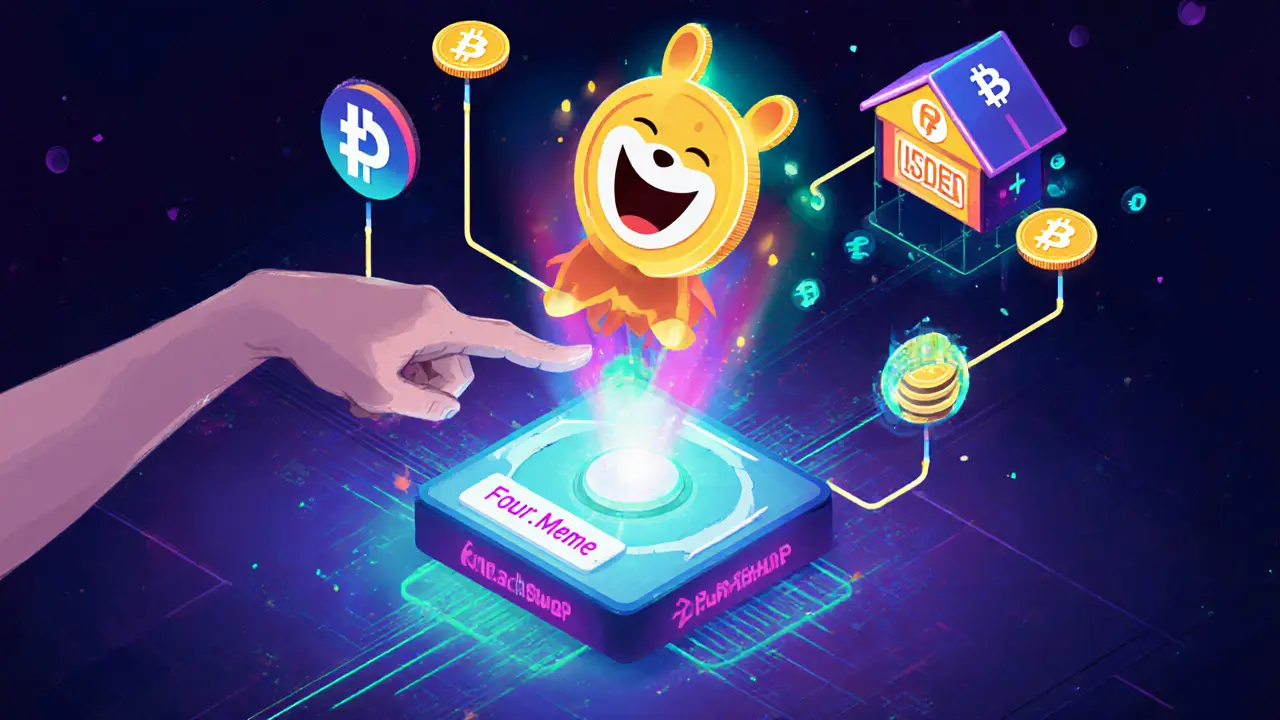 Four.Meme мемкоин-платформа: что это такое и как она работает