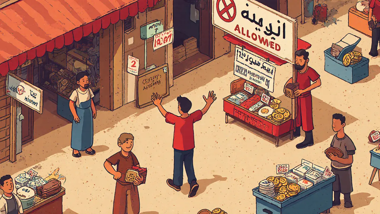 В тунисском рынке торговцы отказываются принимать криптовалюту, предлагая только местную валюту.