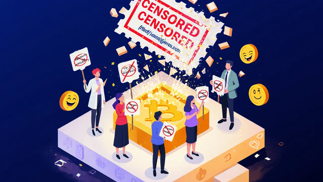 Активисты стоят на блокчейн-платформе, а цензура разрушается вокруг них.