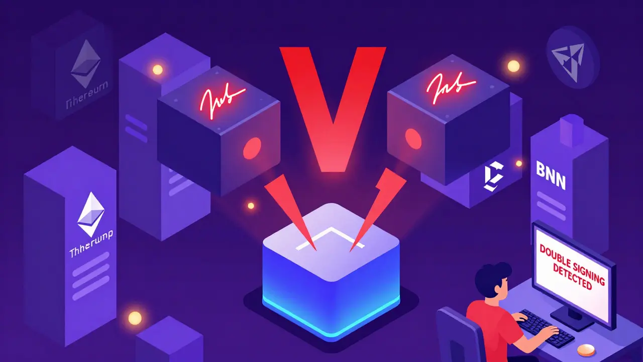 Двойная подпись и штрафы за простой в блокчейн-сетях на основе доказательства участия