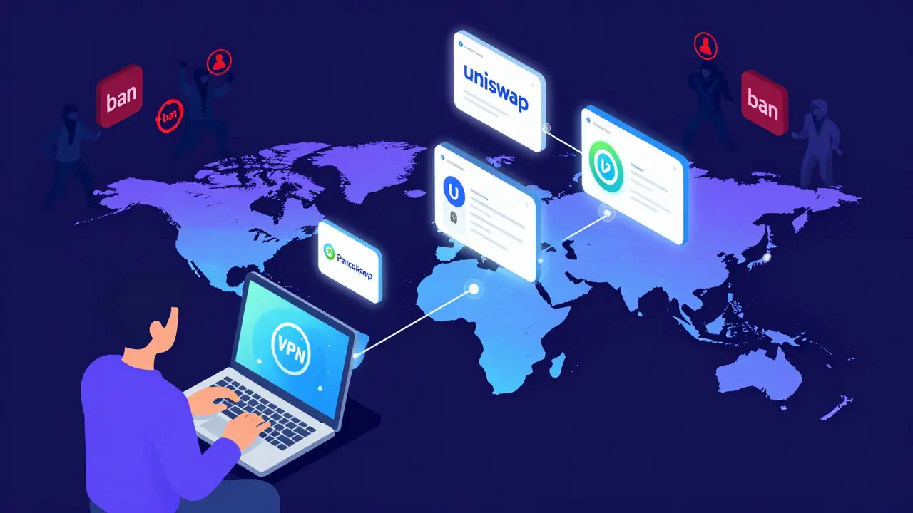 Использование VPN и децентрализованных бирж для доступа к криптовалюте под запретом.