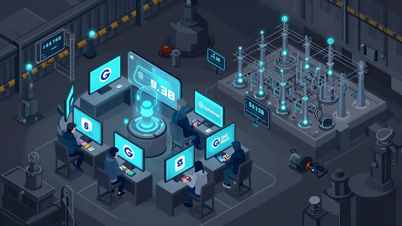 Тайный криптообменный узел с мониторами Grinex и Old Vector, где работники обрабатывают транзакции через российские банки.