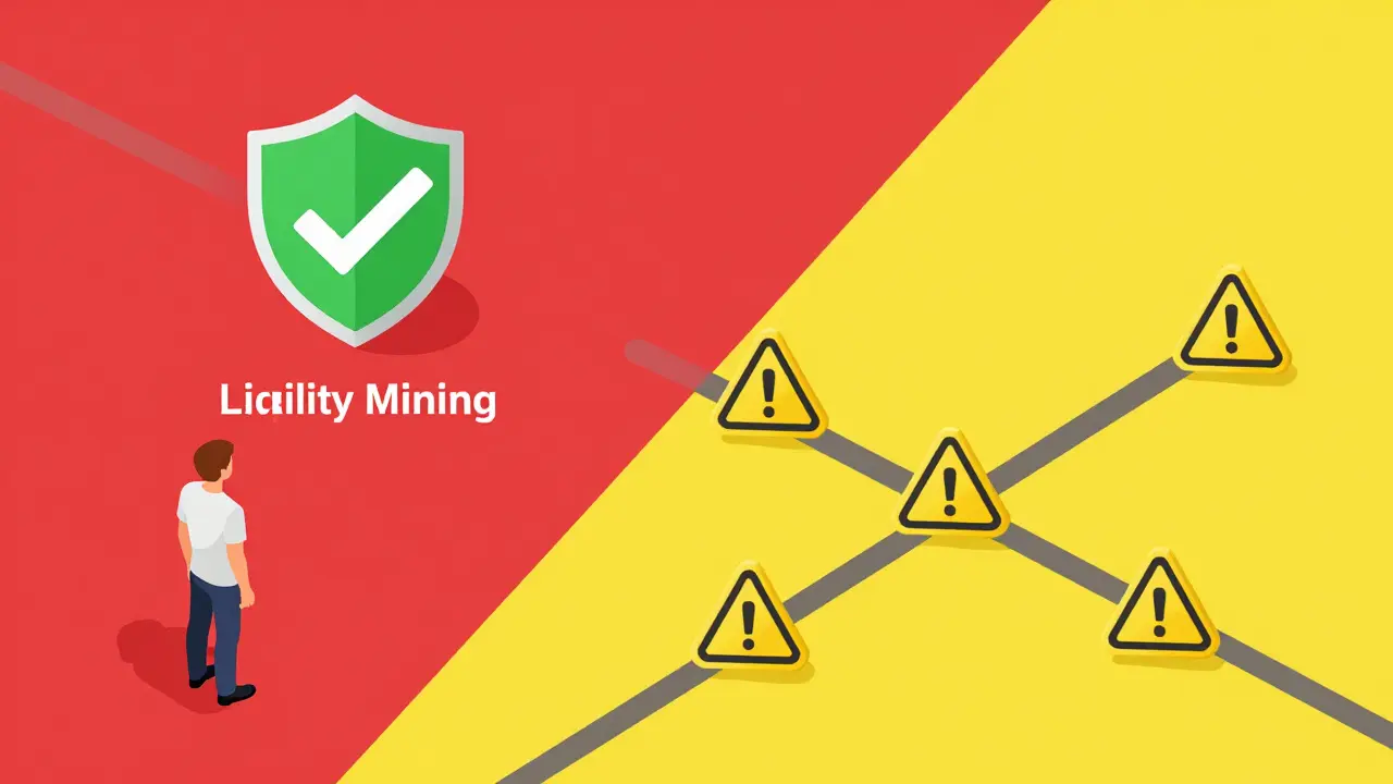 Выбор между ликвидити-минингом и йелд-фармингом: простой путь vs сложный с рисками.