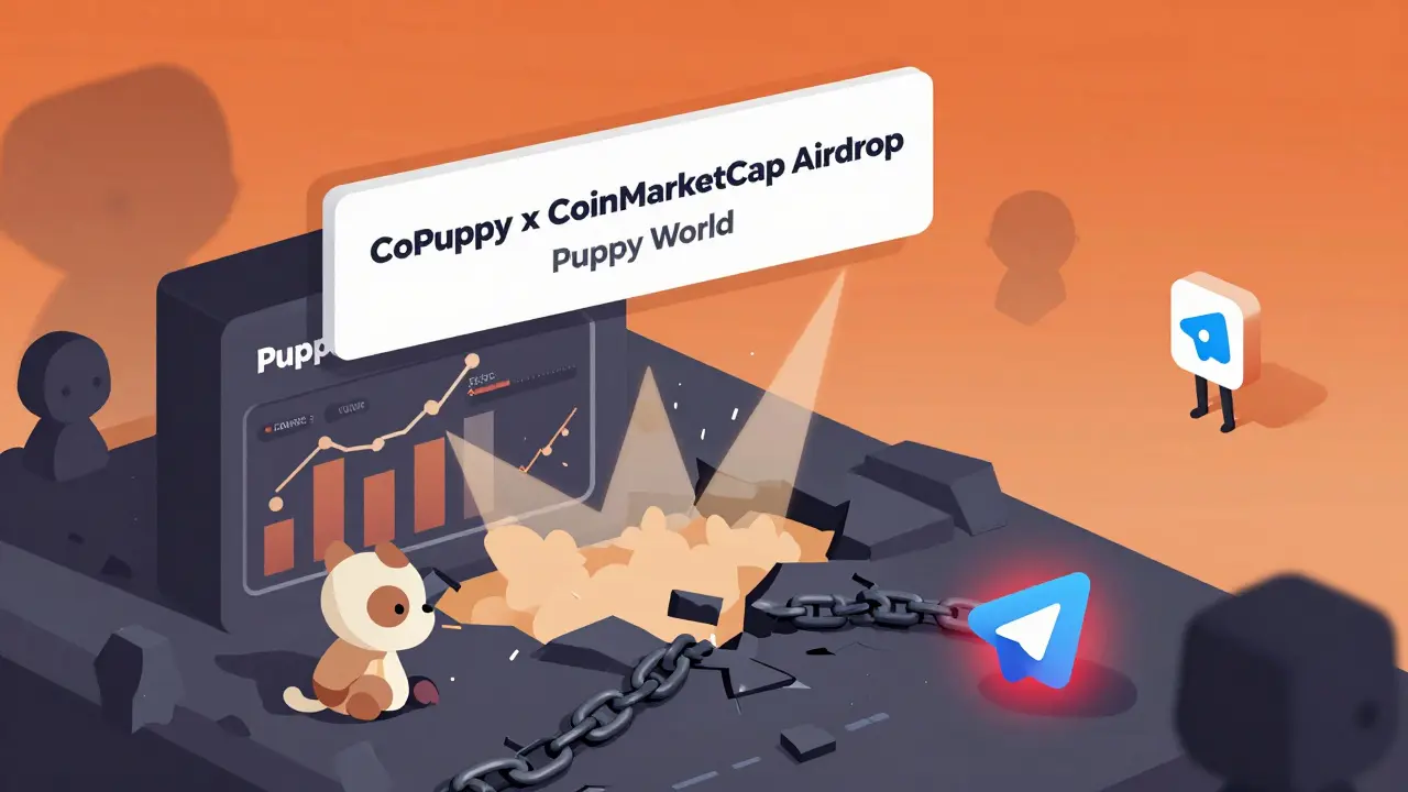 CoPuppy (CP) и фейковый аирдроп от CoinMarketCap: что на самом деле происходит