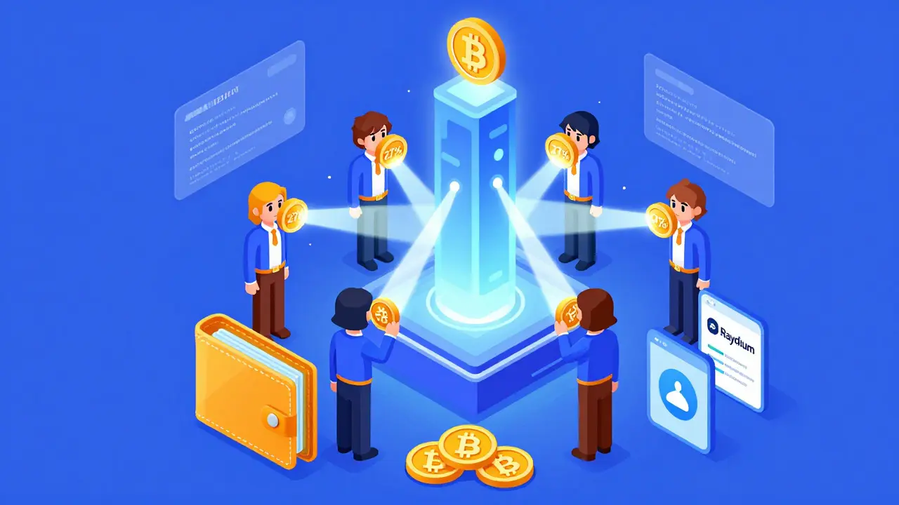 Децентрализованный узел Zeus с Guardian'ами, проверяющими транзакцию между Bitcoin и Solana с помощью пороговой подписи.