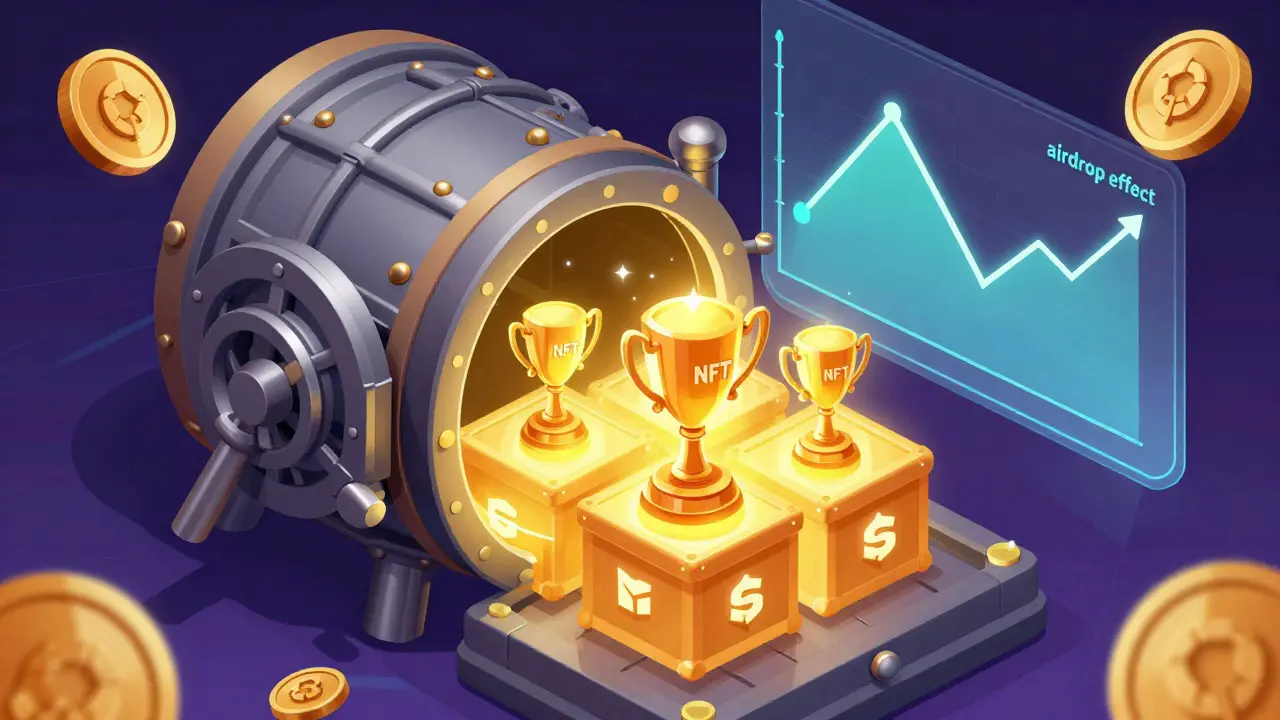 Цифровые мистери-боксы и NFT трофеи в изометрическом иллюстративном стиле