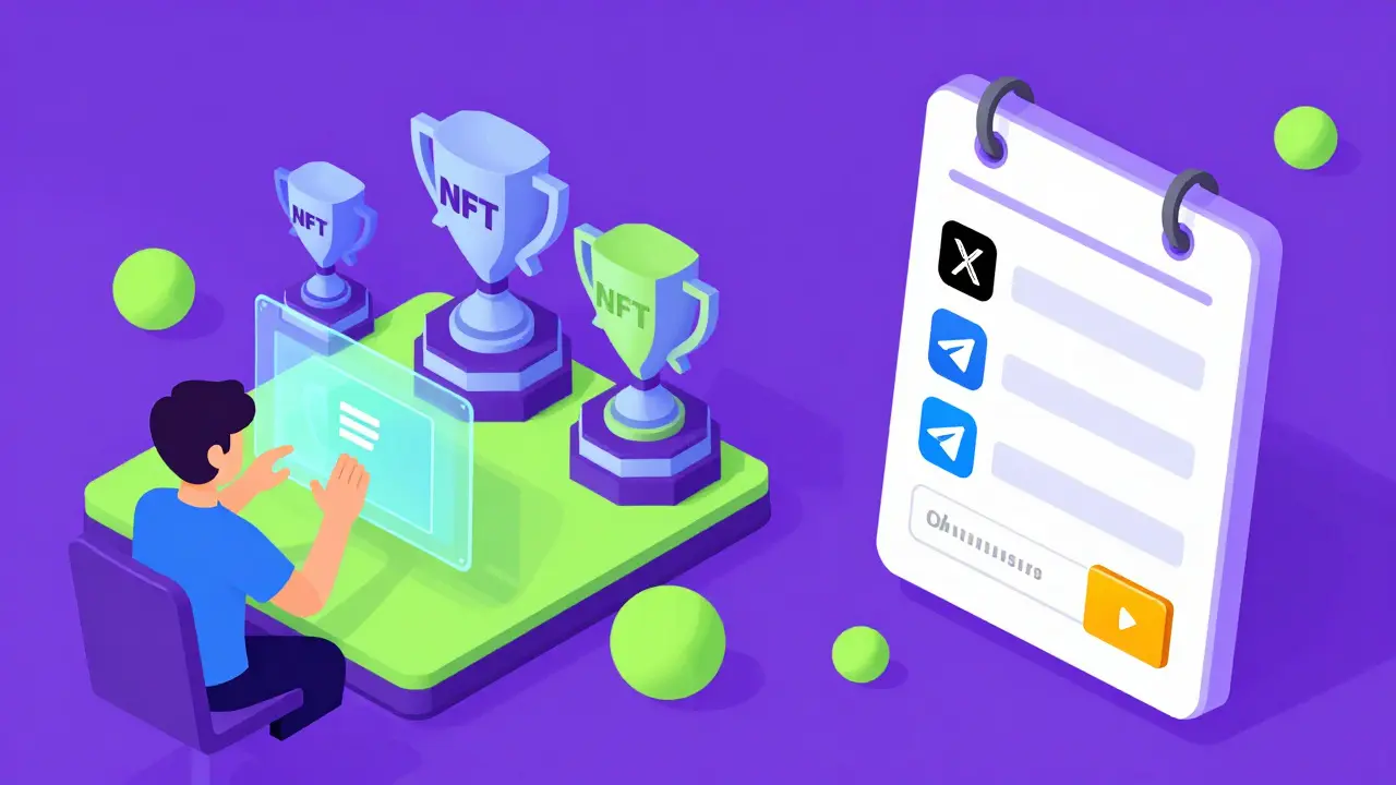 Изометрический рисунок с элементами киберспортивных турниров и процессом выполнения заданий аирдропа