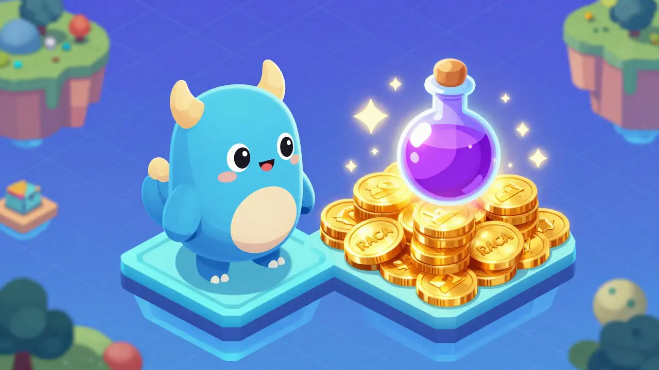 Персонаж Metamon NFT с наградами в виде токенов и магического зелья