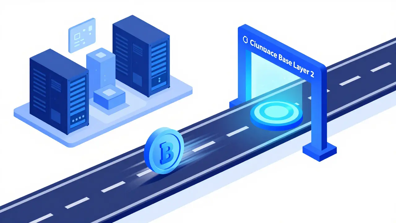 Схематичное изображение работы сети Base L2 для ускорения транзакций ИИ