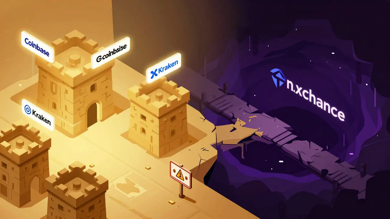 Сравнение надежных криптобиржевых крепостей и рушащегося моста в сторону n.exchange.