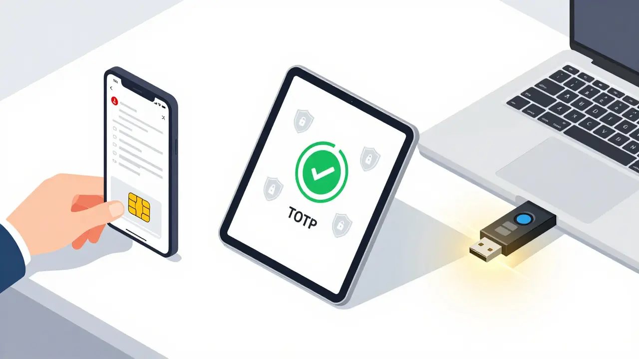 Сравнение методов 2FA: уязвимый SMS, приложение и аппаратный ключ