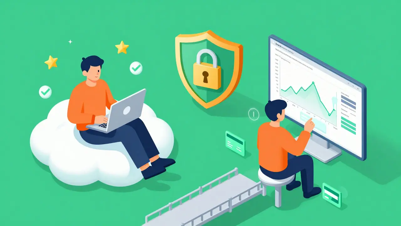 Иллюстрация безопасности и функций копирования сделок на платформе ZoomEx