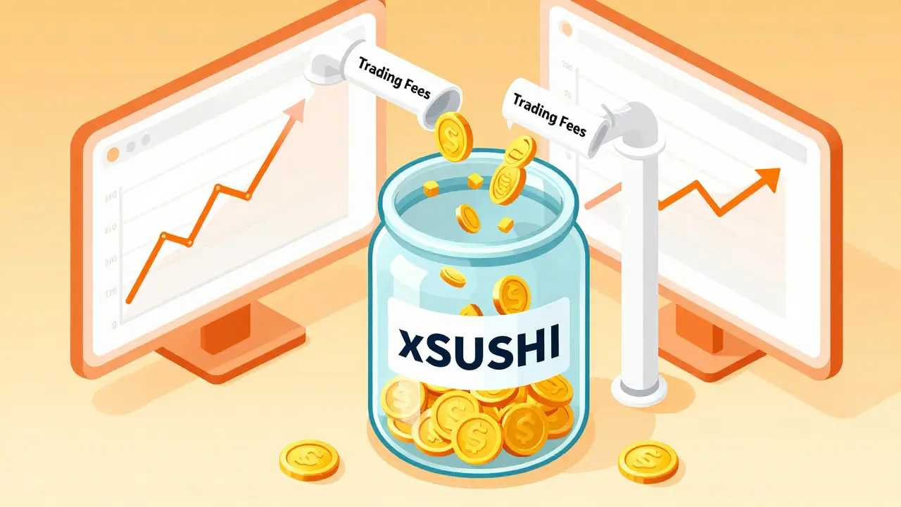 Изометрия: накопление стоимости xSUSHI через торговые комиссии