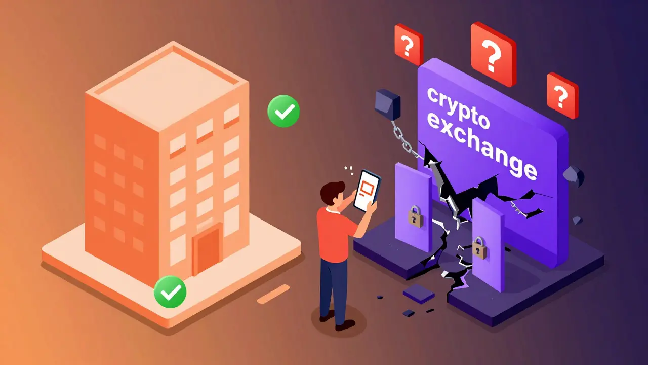 Сравнение надежной платформы и мошеннического сайта в изометрическом стиле