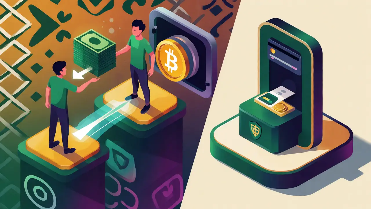 Изометрическая схема P2P-сделок и прямых обменов криптовалют за найру